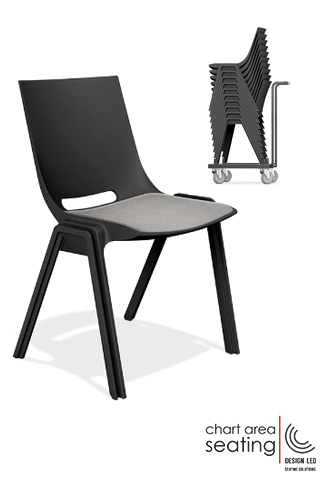 CAS_MONO linking stacking chair for halls churches