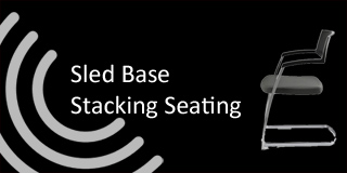 sled base stacking chairs from chart area seating